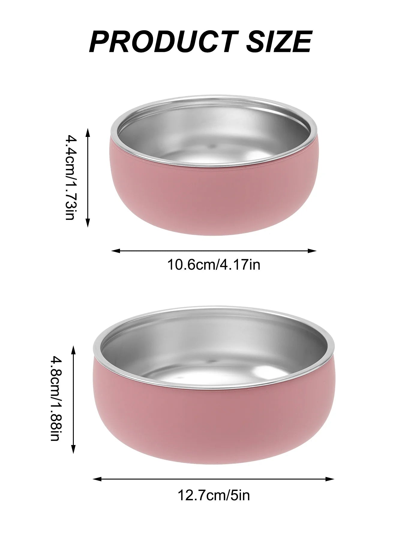 2PCS Stainless Steel Dishes