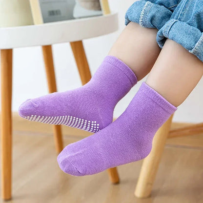 6 Pairs Spring Kids Anti-slip Socks