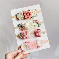 Baby Flower Headbands, Soft Floral Hair Band Set