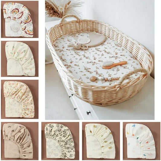 Small Fitted Baby Mattress Sheet | 16.1 × 32.2 in
