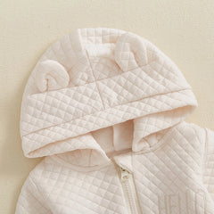Hooded Embroidery Letter Outfit