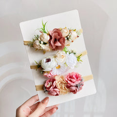 Baby Flower Headbands, Soft Floral Hair Band Set