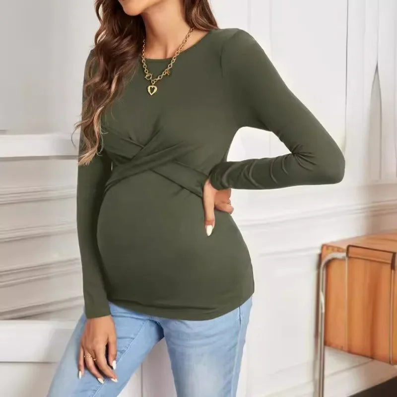 Solid Maternity Top