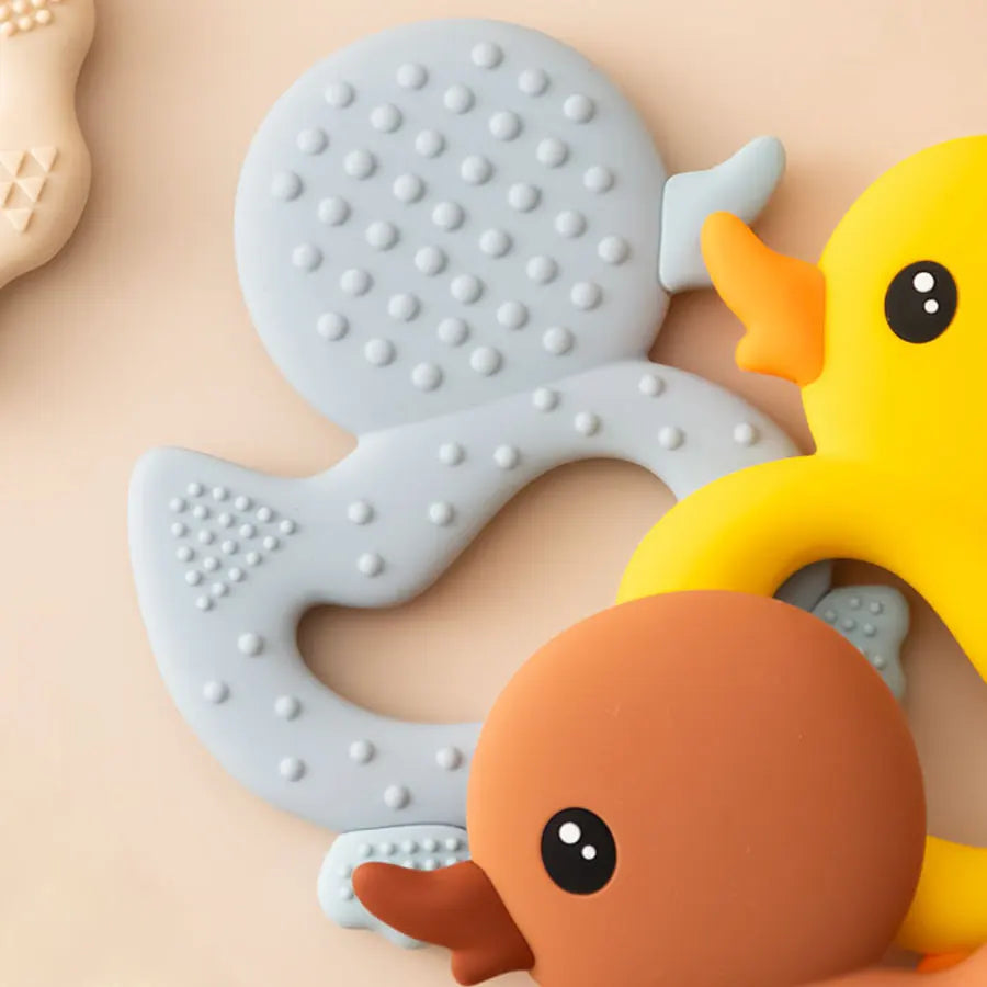 Baby Teether Toys Cartoon Duck Silicone Teether - PAMU8