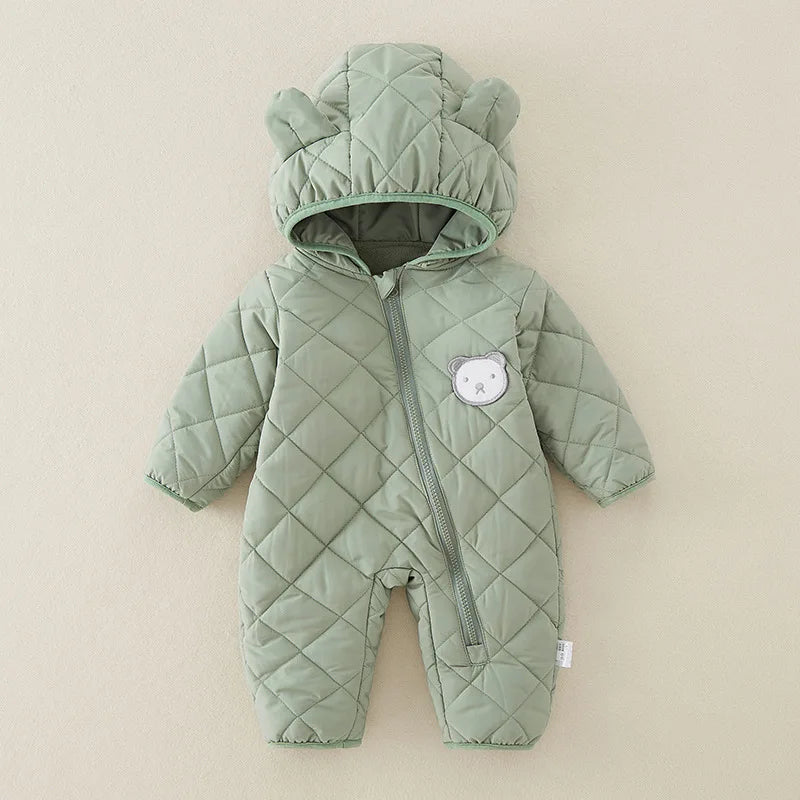 Fleece Lined Cotton Infant Romper