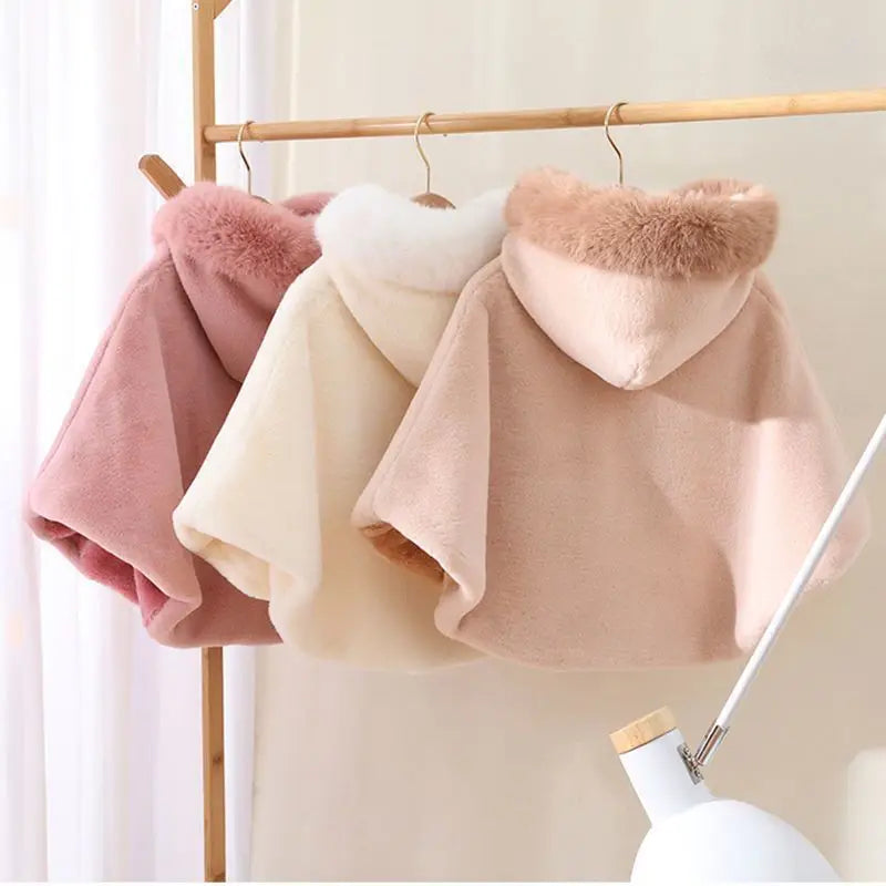 Princess Hooded Faux Fur Winter Cape