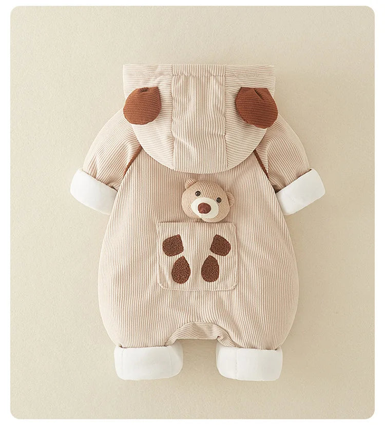 Cozy Winter Baby Romper Set
