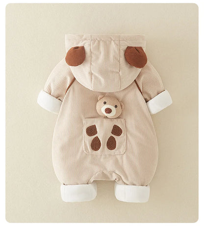 Cozy Winter Baby Romper Set