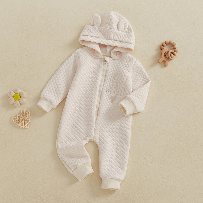 Hooded Embroidery Letter Outfit