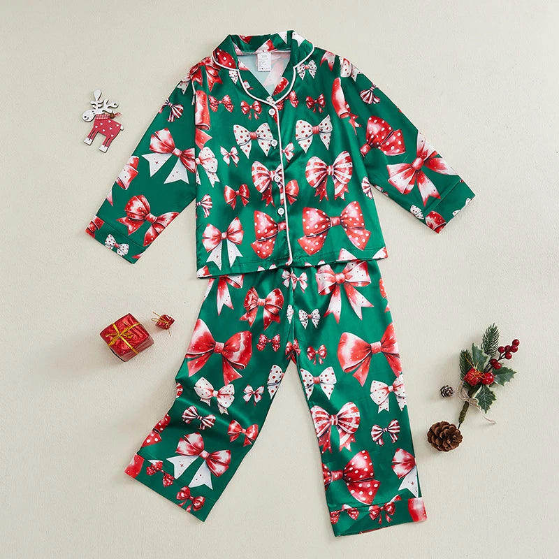 Girls Christmas Pajamas Set