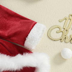 Plush Patchwork Christmas Jumpsuit
