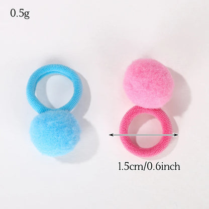 40Pcs Plush Elastic Rubber