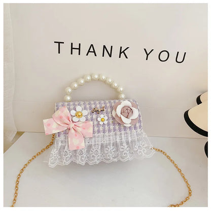 Flower Plaid Handbag