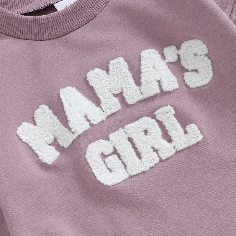 Baby Girls' Fuzzy Letter Romper, Embroidered Jumpsuit