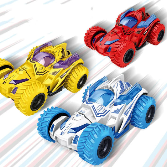 Four-wheel double-sided stunt toy car for kids