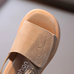 Boys' Open-Toe Leather Sandals, Ages 1-6 Summer Shoes