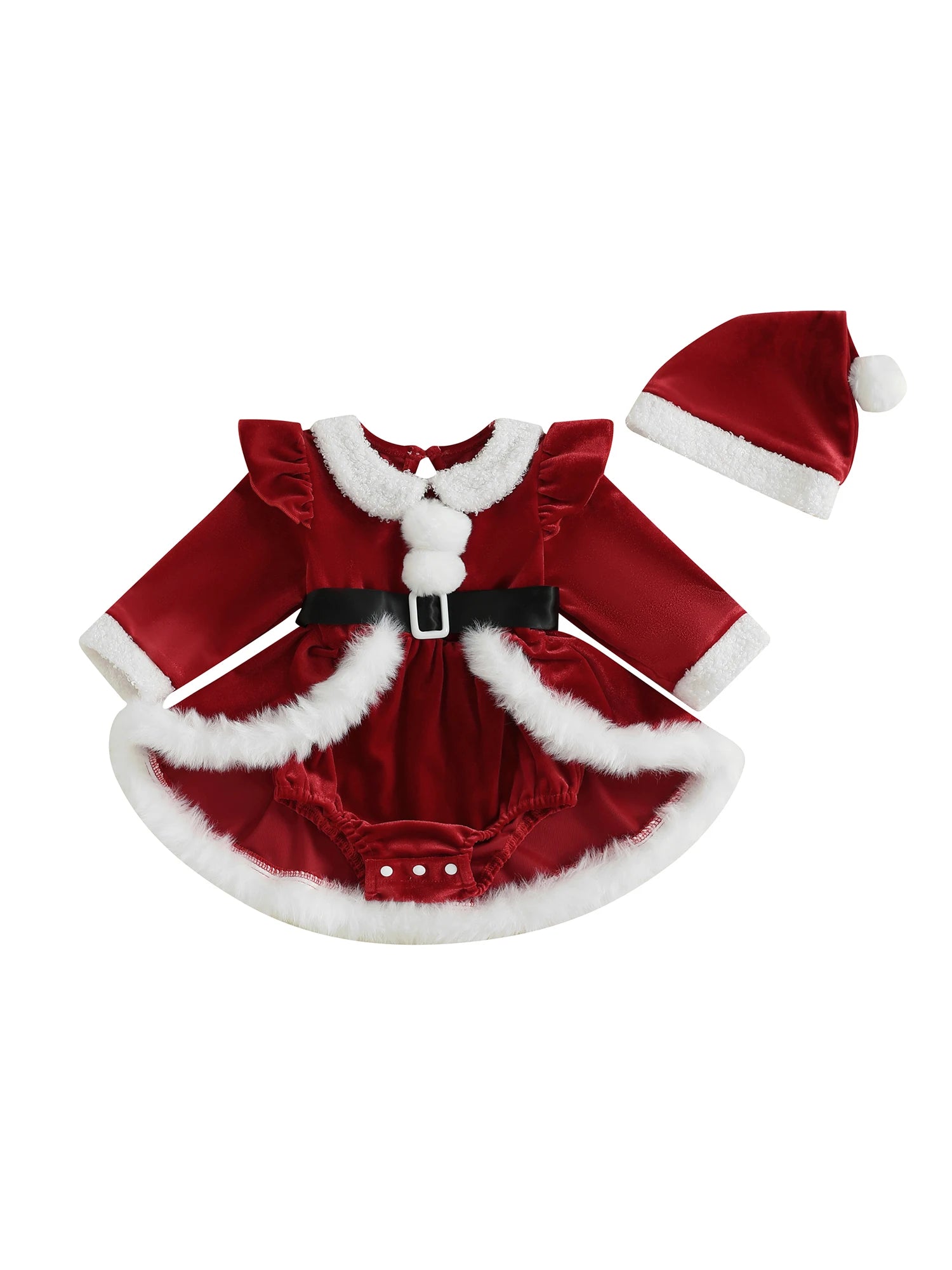 Plush Patchwork Christmas Jumpsuit