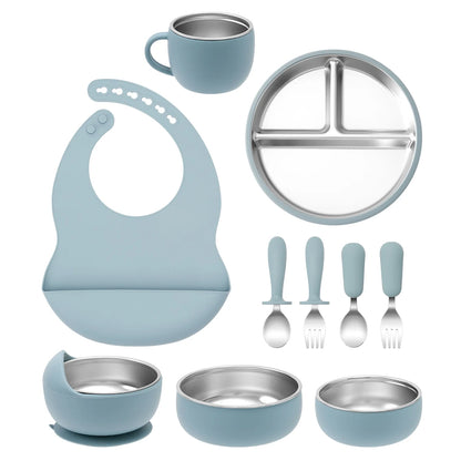 10PCS Stainless Feeding Set