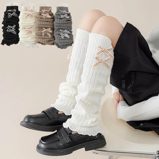 Knitted kids leg warmers in solid color options