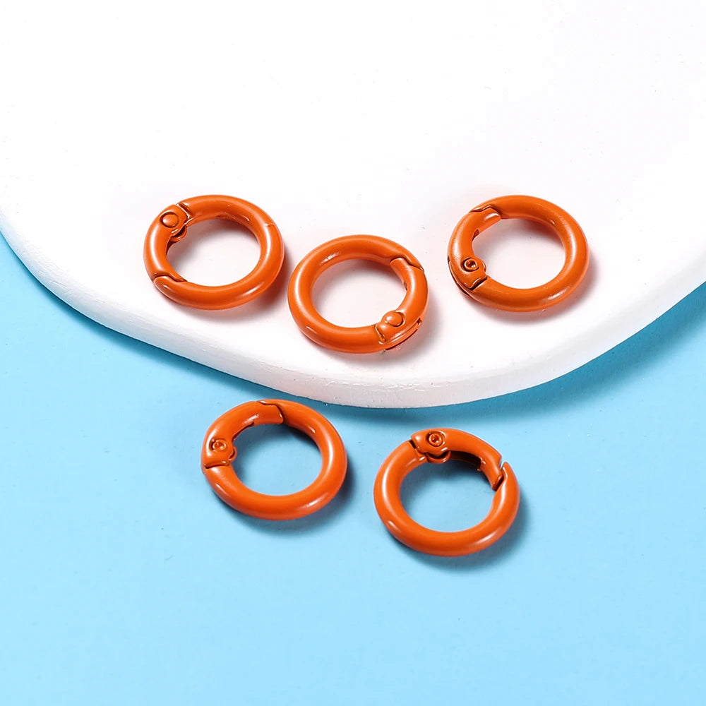 Metal O-Ring Keychain Clasps, 5-Pack Craft Clips