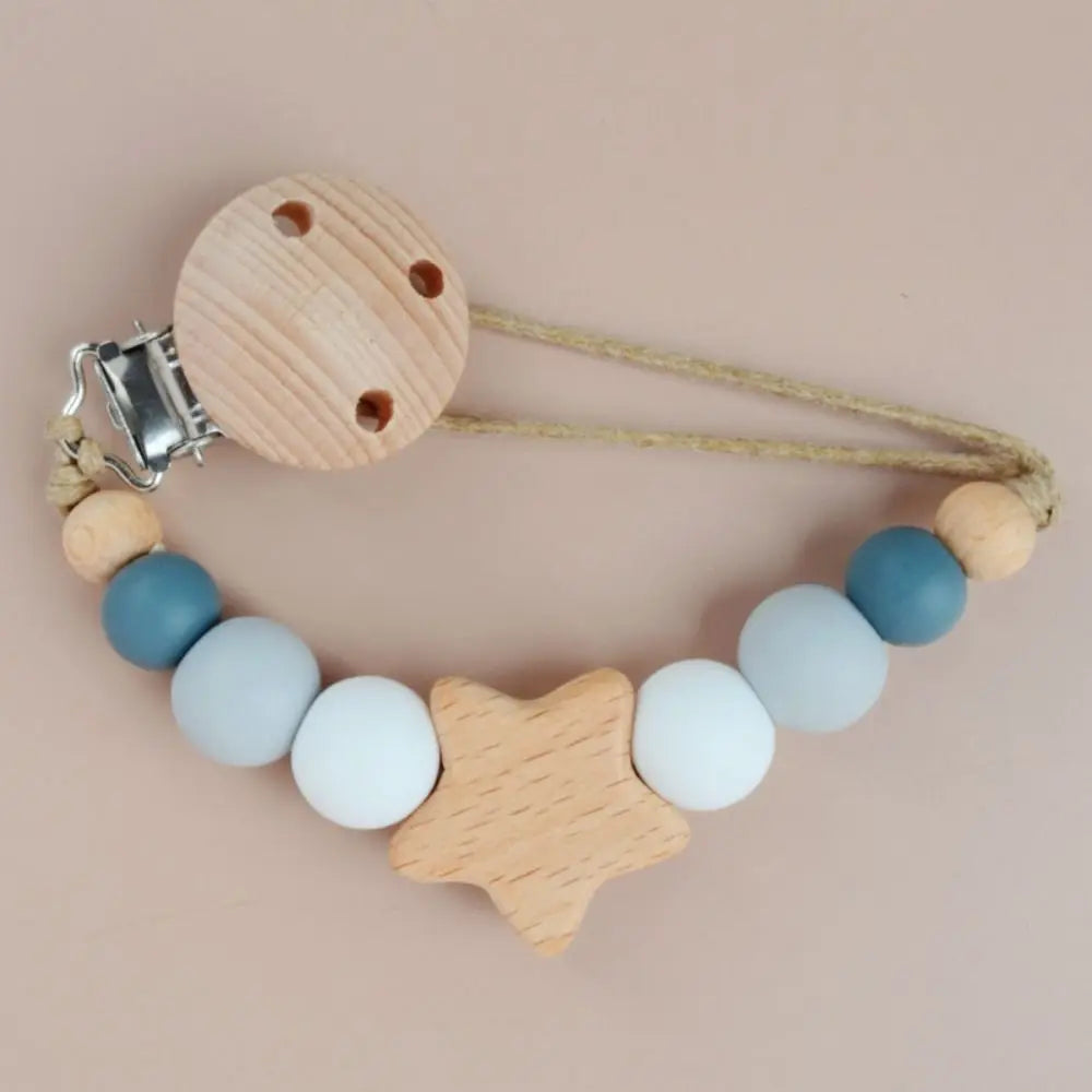 Wood Baby Pacifier Chain
