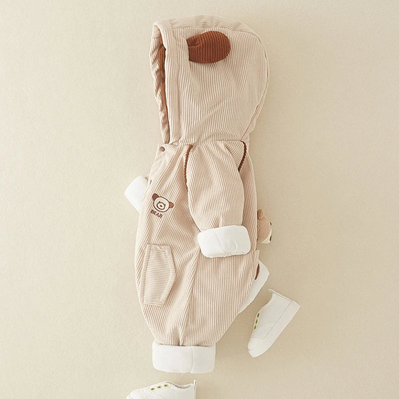 Cozy Winter Baby Romper Set