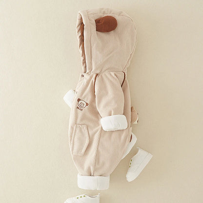 Cozy Winter Baby Romper Set