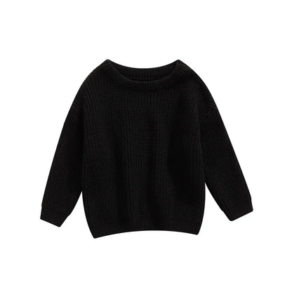 Basic Cotton Long Sleeve Sweater - PAMU8