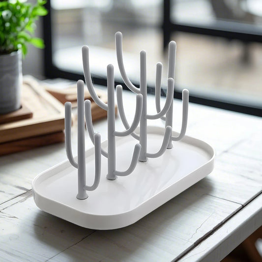 Dust-Free Bottle Shelf Drying Rack