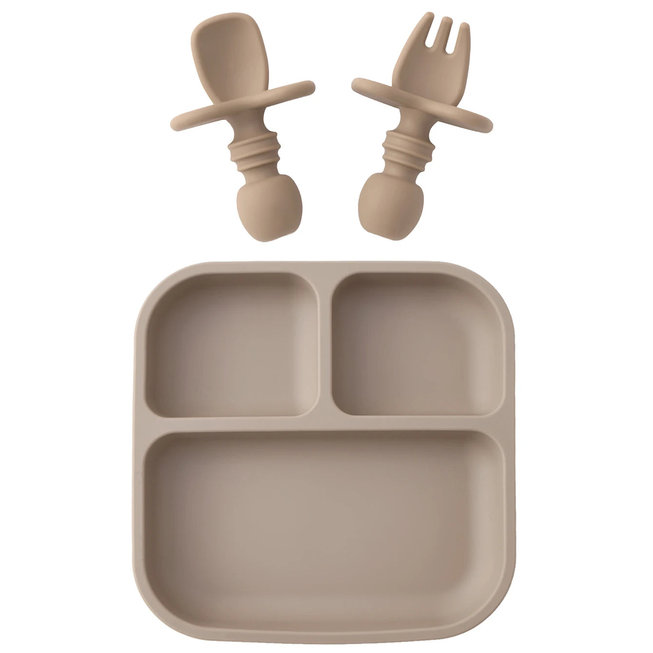 Colorful Silicone Baby Feeding Set, 2 Pieces