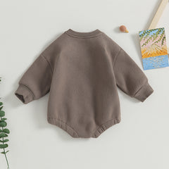 Baby Boys' Letter Embroidery Bodysuit, Fall Sweatshirt