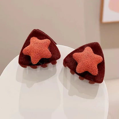 Heart-Shaped Star Hair Clips