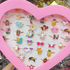 Cute Cartoon Kids Rings Set for Girls | PAMU8
