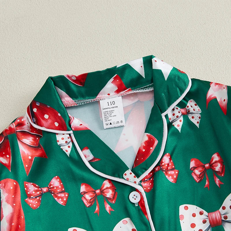 Girls Christmas Pajamas Set