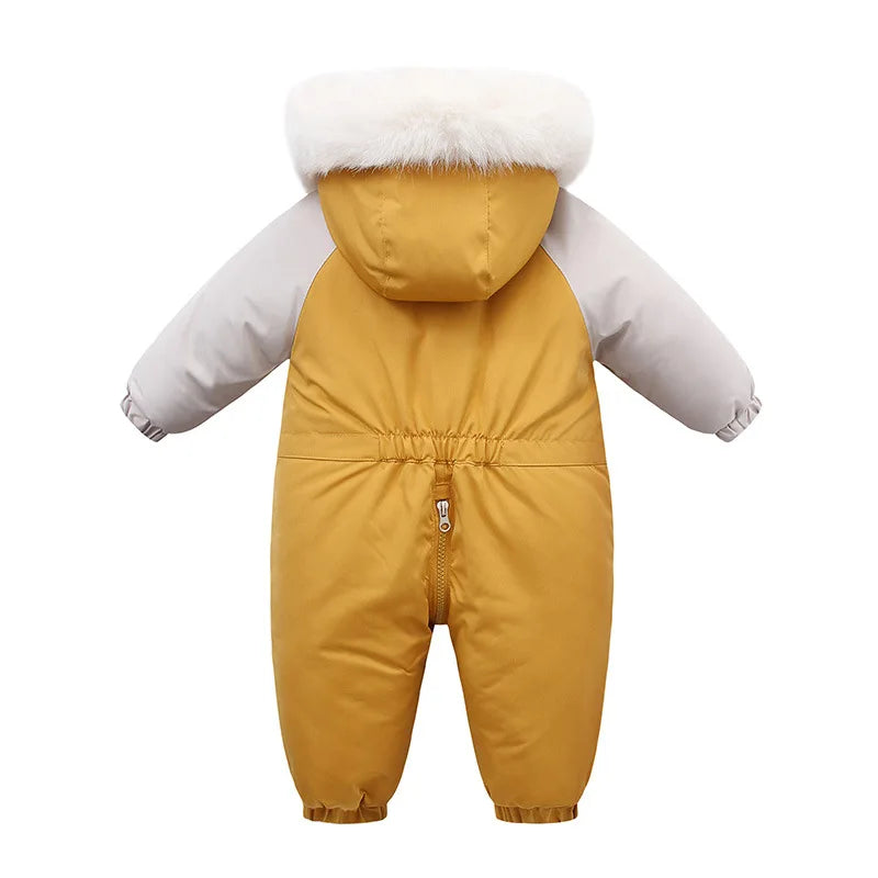 Wool Lined Infant Down Romper