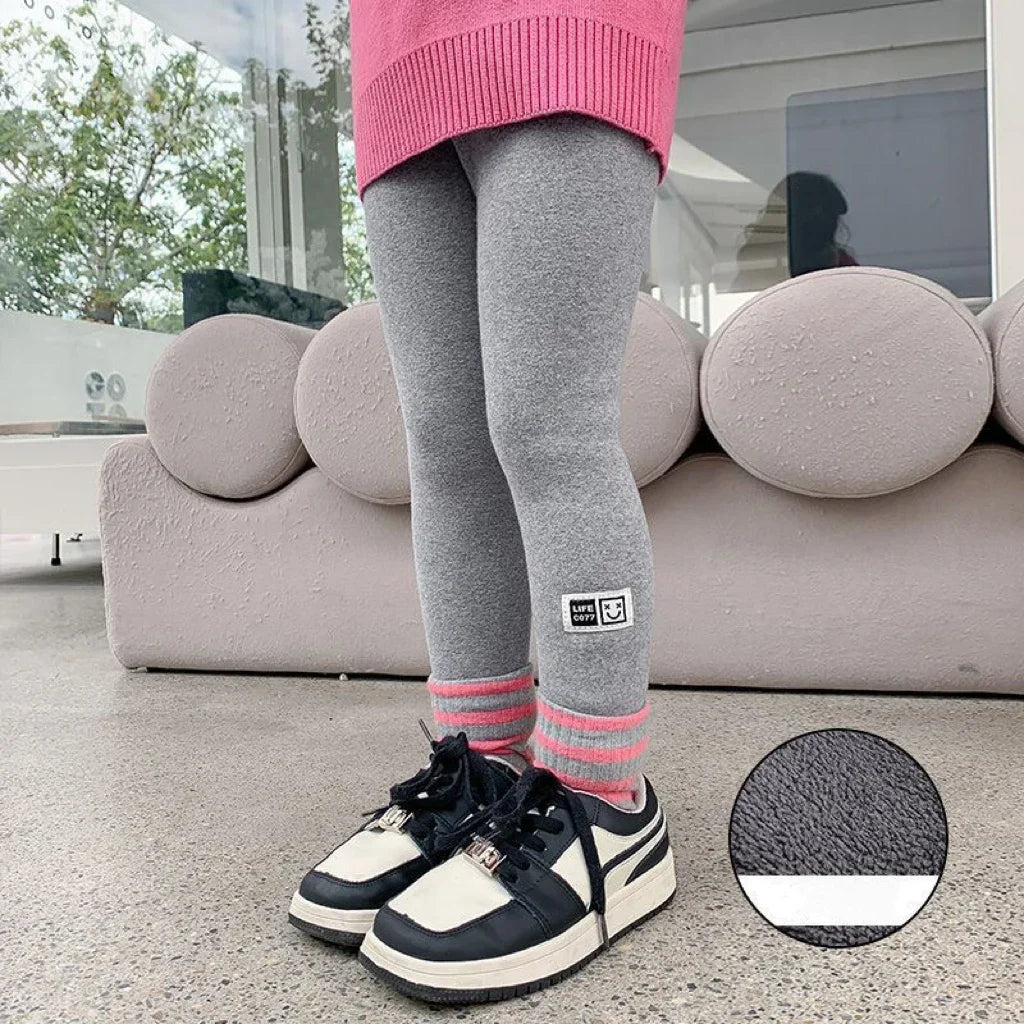 Girls Winter Fleece Warm Leggings