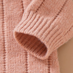 Knitted Baby Winter Romper and Cap Set, 0-18 Months