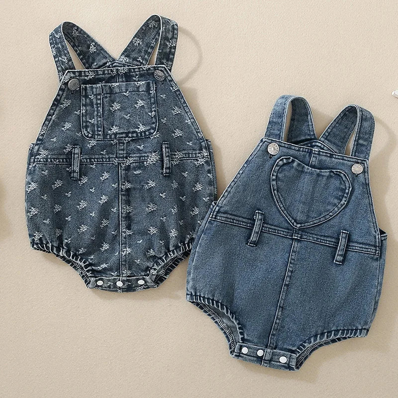 Baby Girl Denim Romper