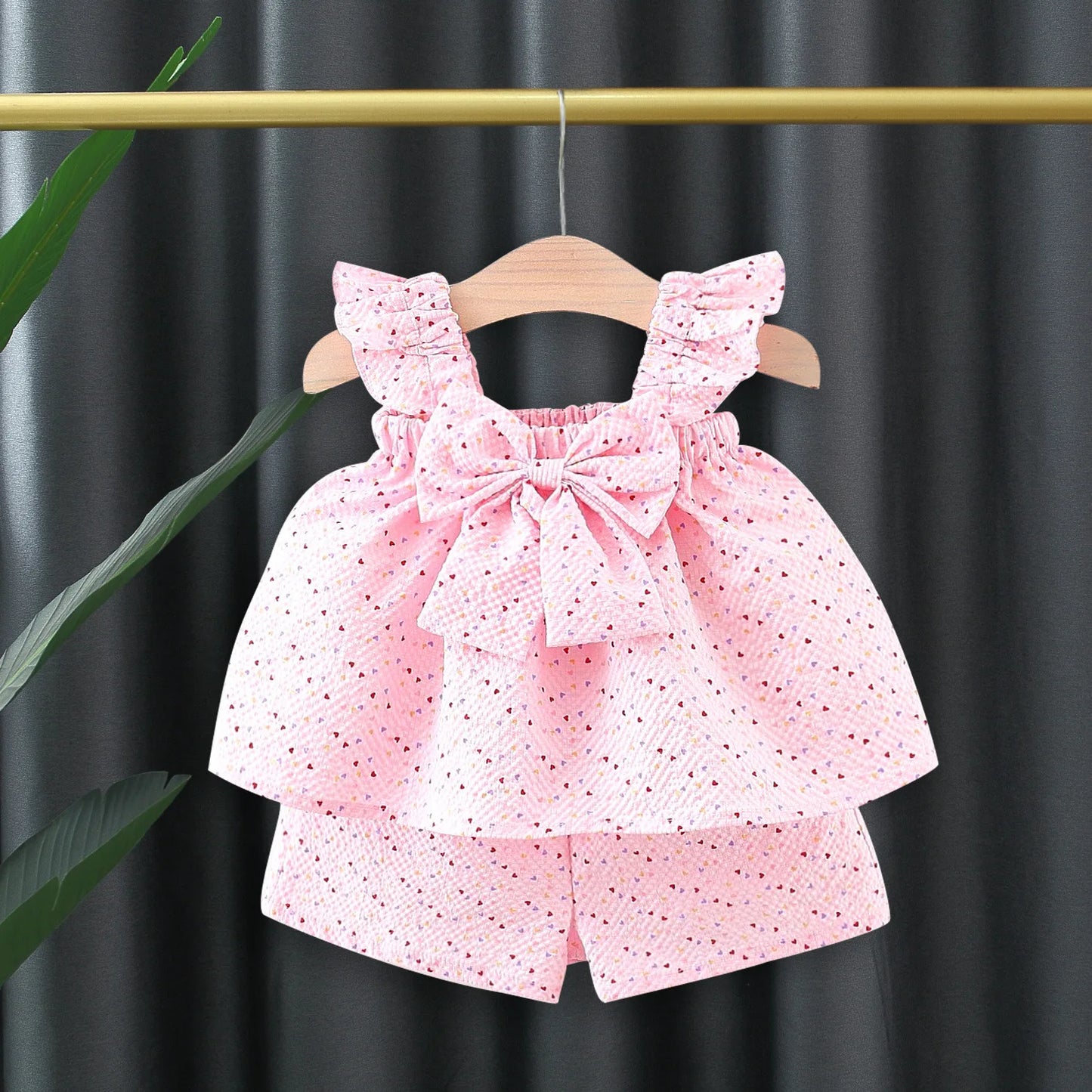 Colorful Dot Sleeve Baby Set
