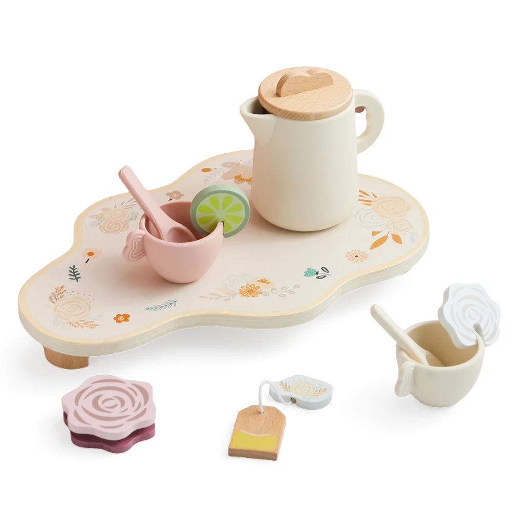 Tea Set Wooden Pretend Play Toys