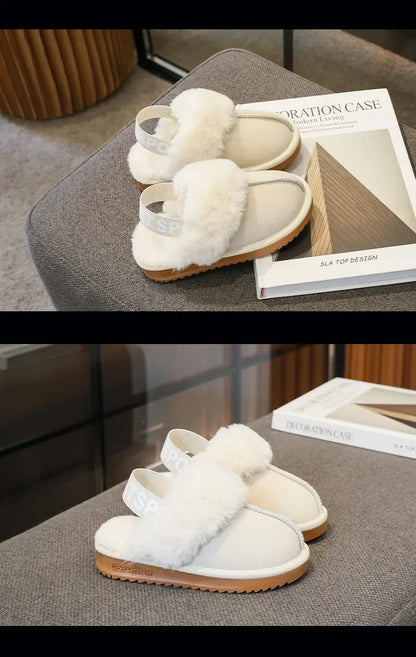 Kids Toes Wrapped Plush Slippers