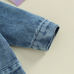 Casual Embroidered Kids Coat