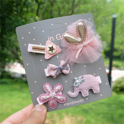 5Pcs/set Cartoon Hairpins
