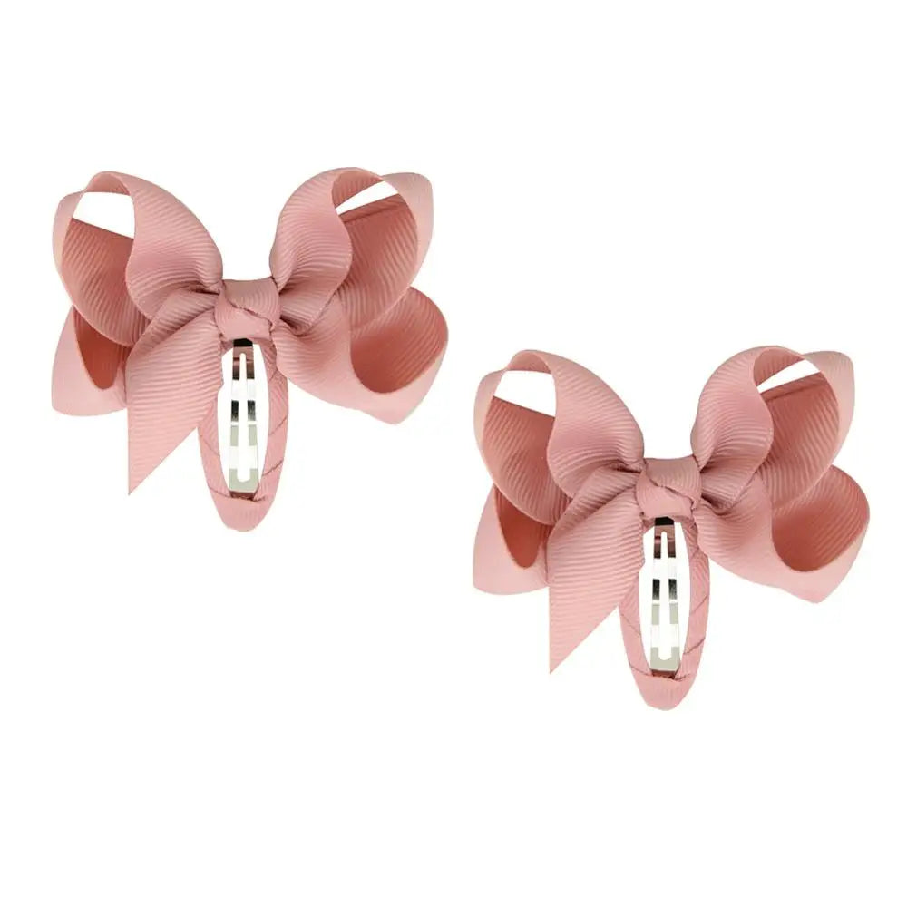 2Pcs Solid Bow Clips