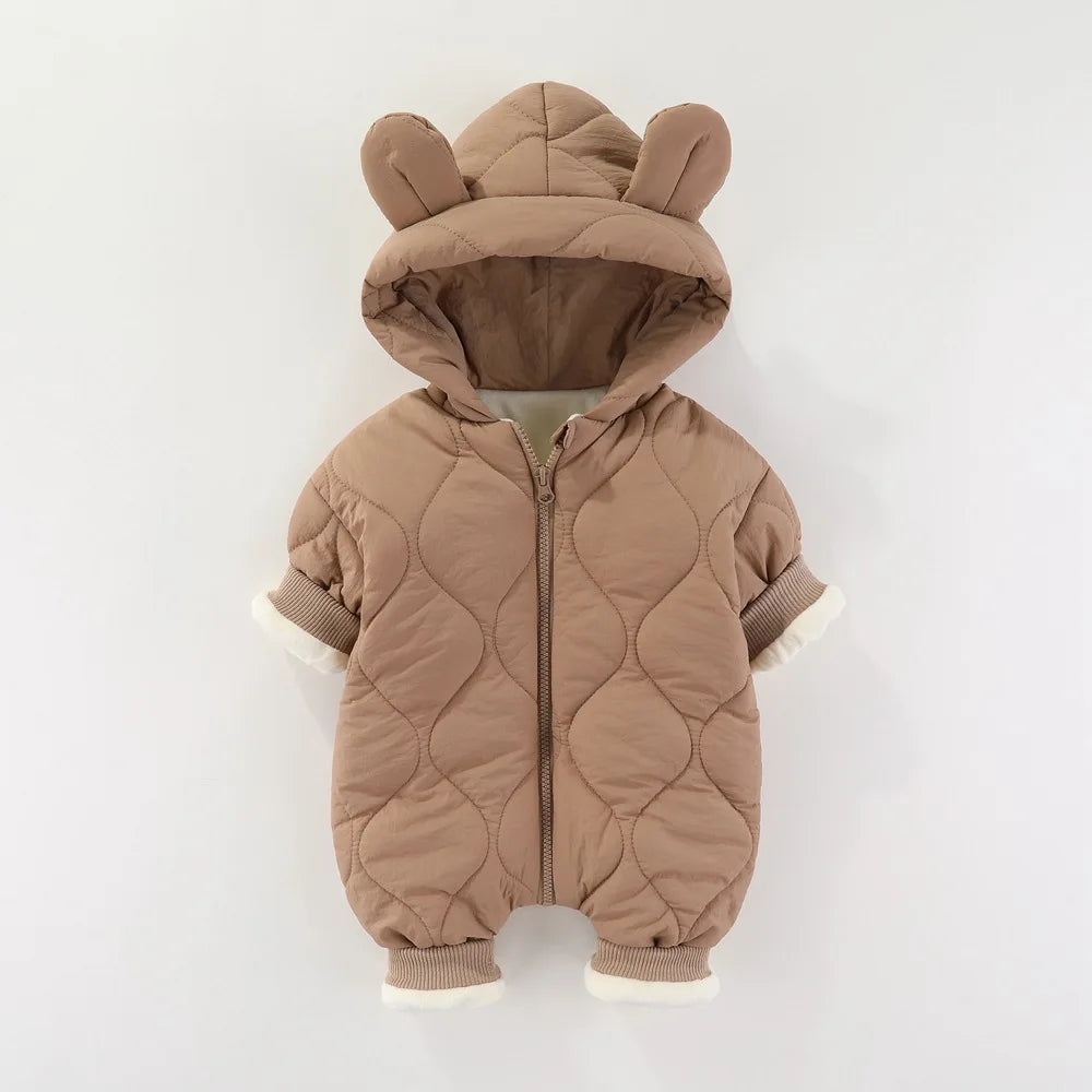 Baby Plush Cotton Jumpsuit, Thick Winter Snowsuit