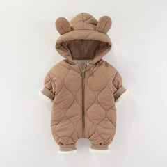 Baby Plush Cotton Jumpsuit, Thick Winter Snowsuit