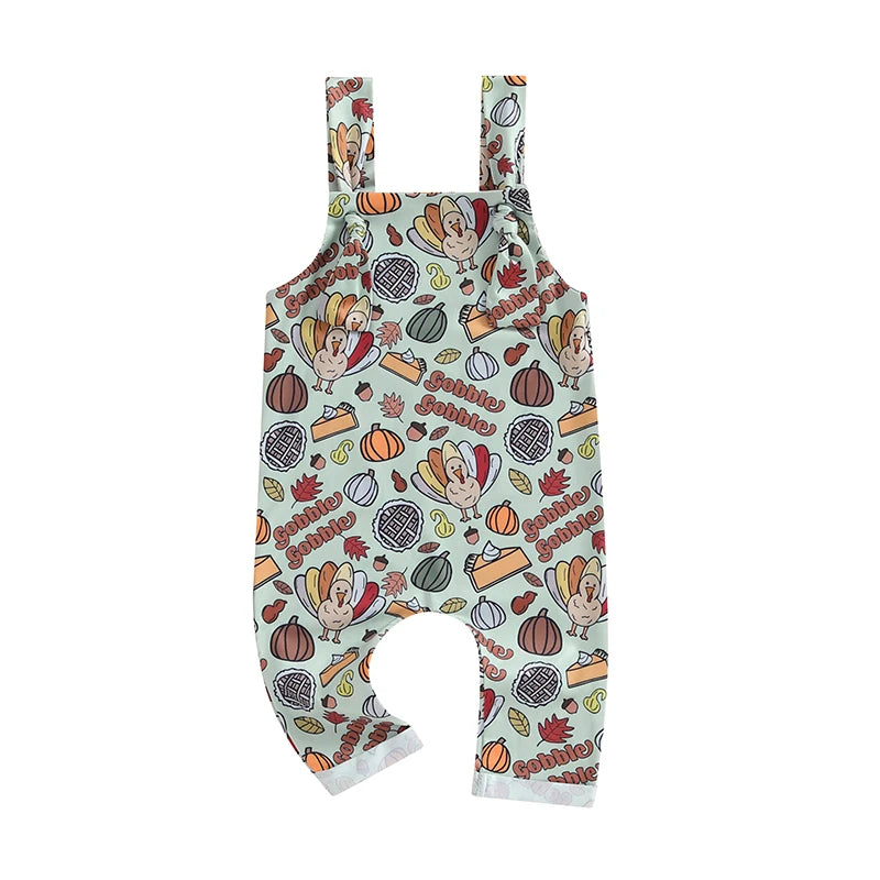 Cartoon Christmas Overall Romper