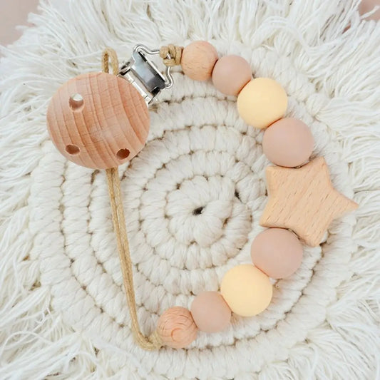 Wood Baby Pacifier Chain - PAMU8