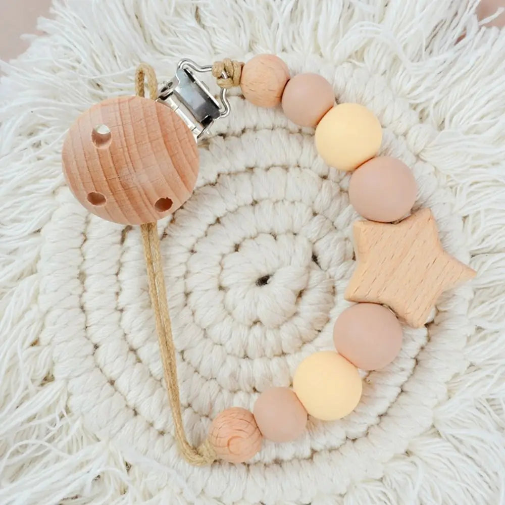 Wood Baby Pacifier Chain