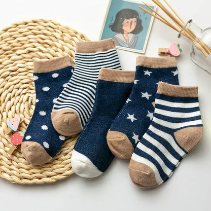 Cotton Stripe Cartoon Knitted socks